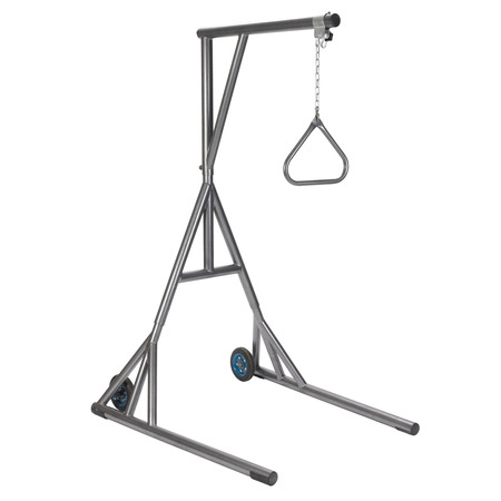 DRIVE MEDICAL Heavy Duty Trapeze w/ Base & Wheels, Silver Vein 13039sv